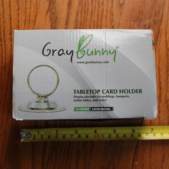 Gray Bunny 12pc Tabletop Card Holders - Picture 6 of 7